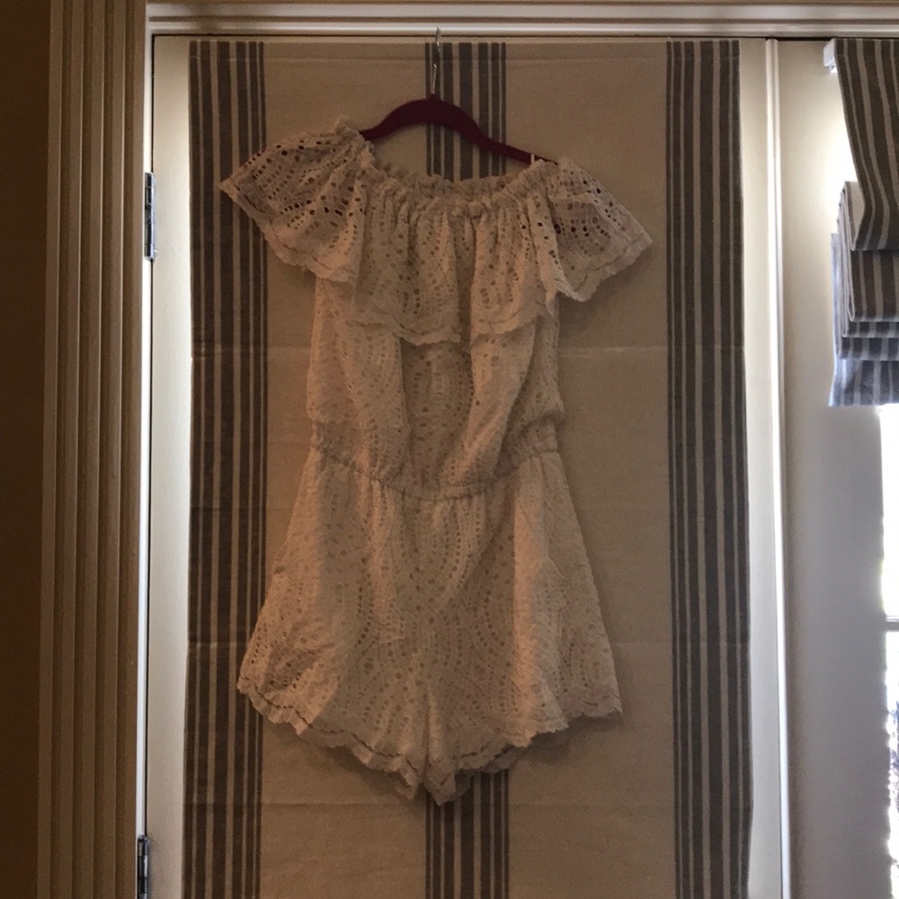 White lace romper